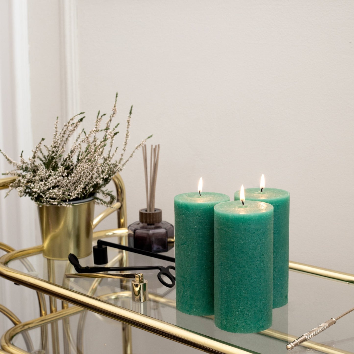 Swiece filarowe CANDWAX zielone 6" - zestaw 3 szt.