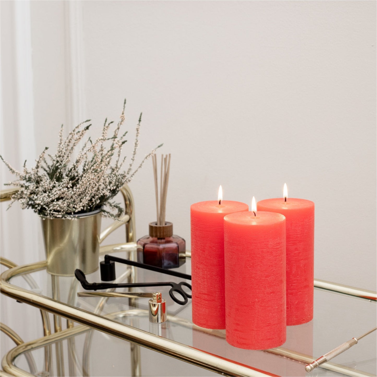Swiece filarowe CANDWAX Red 6" - zestaw 3 szt.