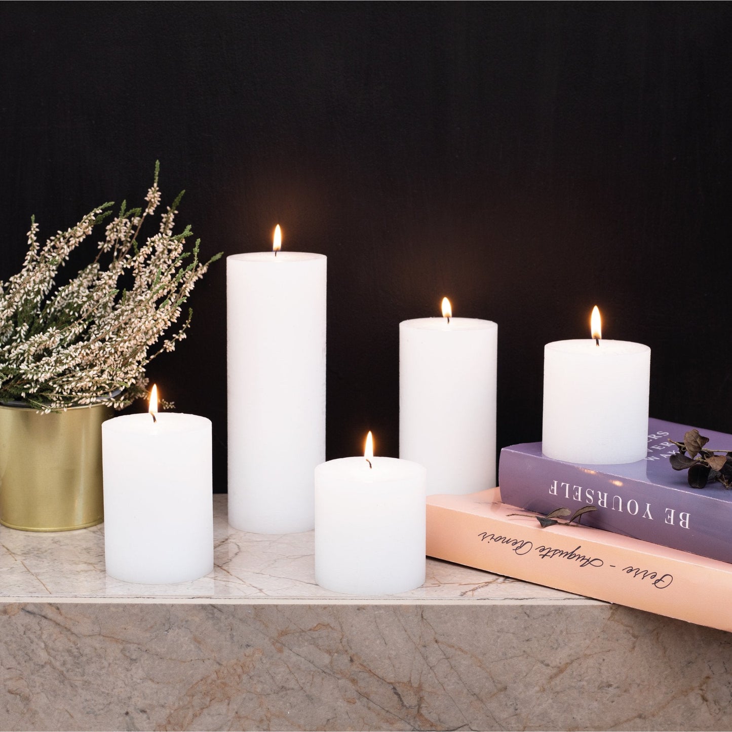 Swiece filarowe CANDWAX biale 4" - zestaw 3 szt.