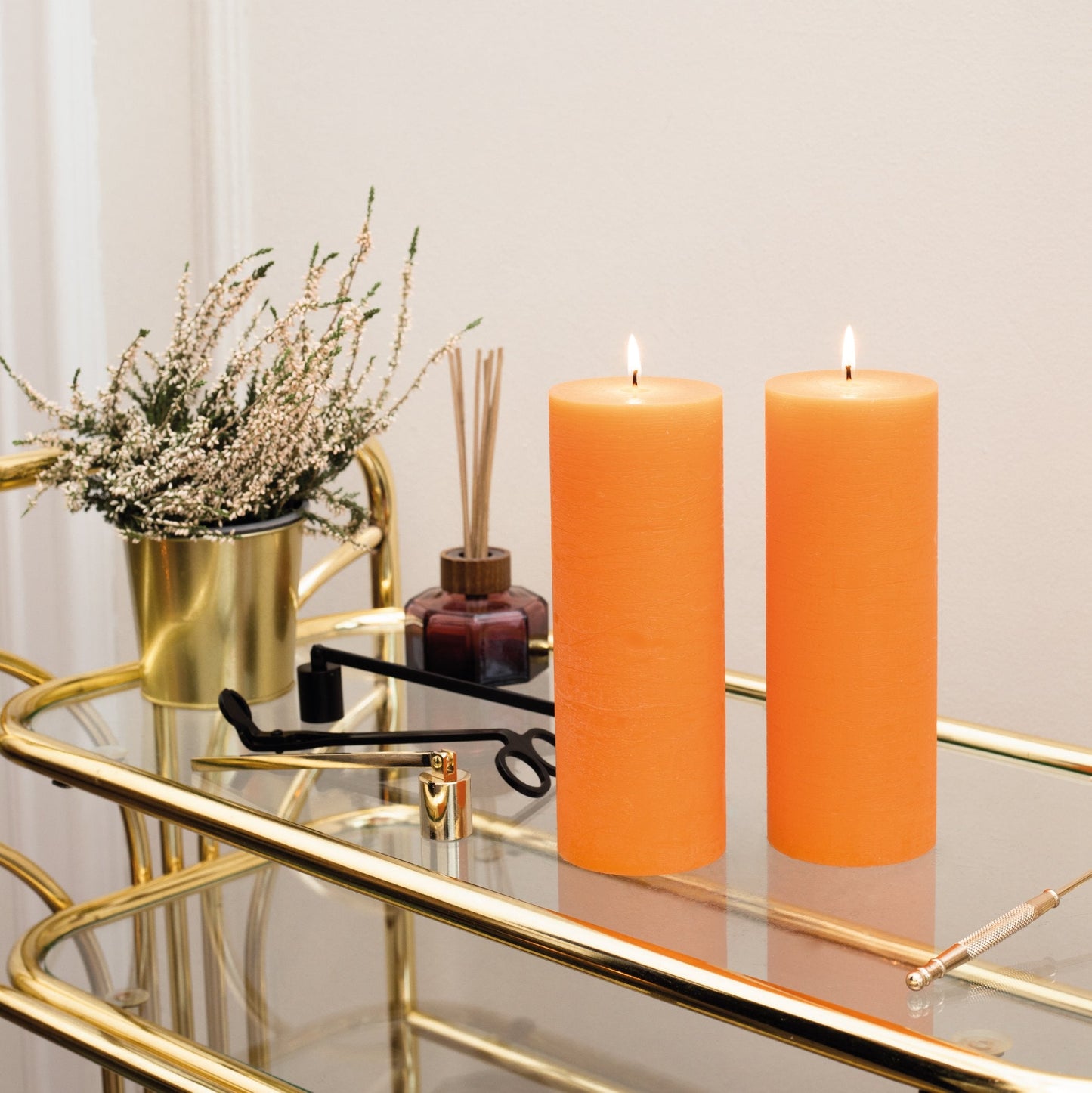 Swiece filarowe CANDWAX pomaranczowe 8" - zestaw 2 szt.