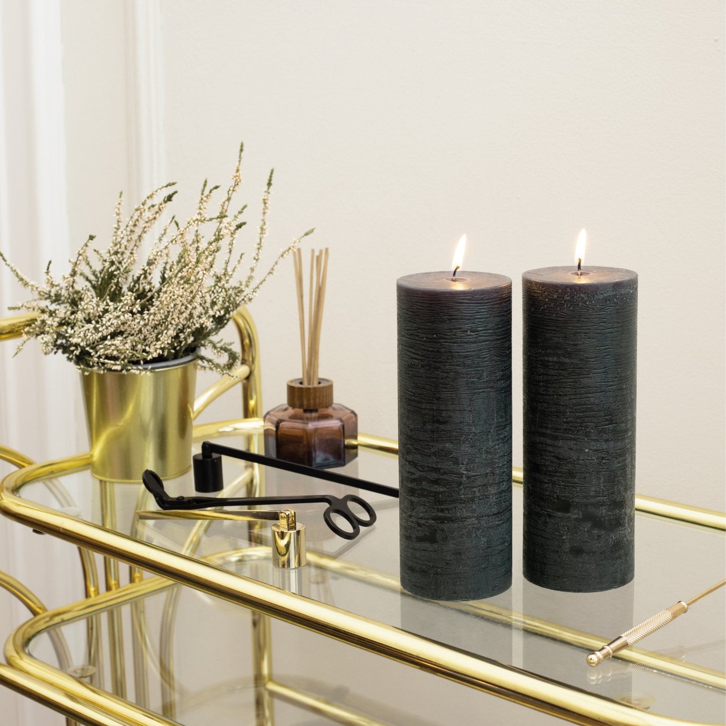 Swiece filarowe CANDWAX czarne 8" - zestaw 2 szt.