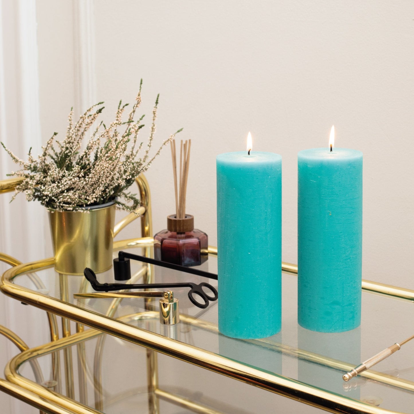 Swiece filarowe CANDWAX Turquoise 8" - zestaw 2 szt.