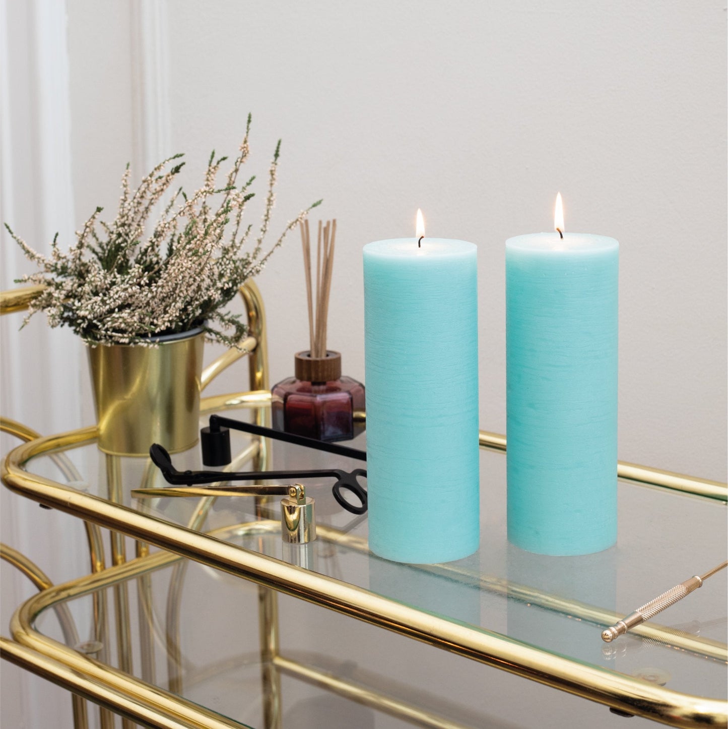 Swiece filarowe CANDWAX Light Turquoise 8" - zestaw 2 szt.