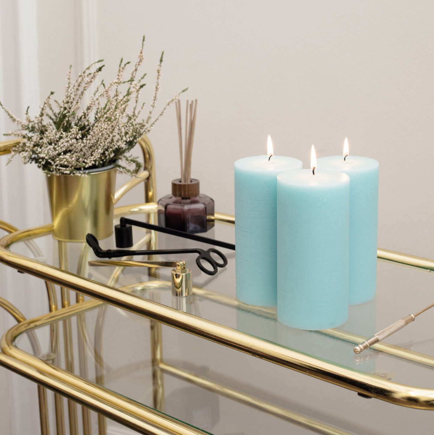 Swiece filarowe CANDWAX Light Turquoise 6" - zestaw 3 szt.