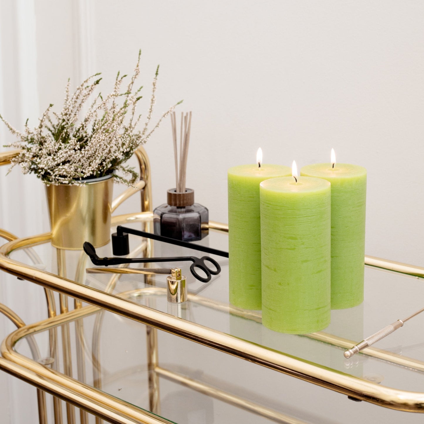 Swiece filarowe CANDWAX Olive 6" - zestaw 3 szt.