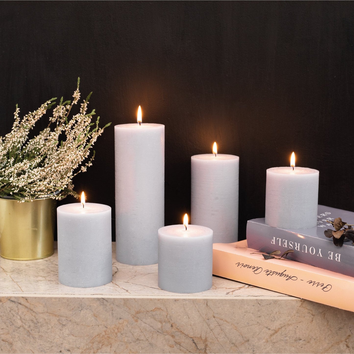 Swiece filarowe CANDWAX jasnoszare 8" - zestaw 2 szt.