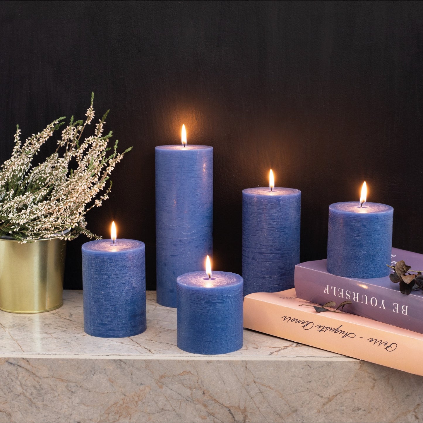 Swiece filarowe CANDWAX w kolorze ciemnoniebieskim 8" - zestaw 2 szt.