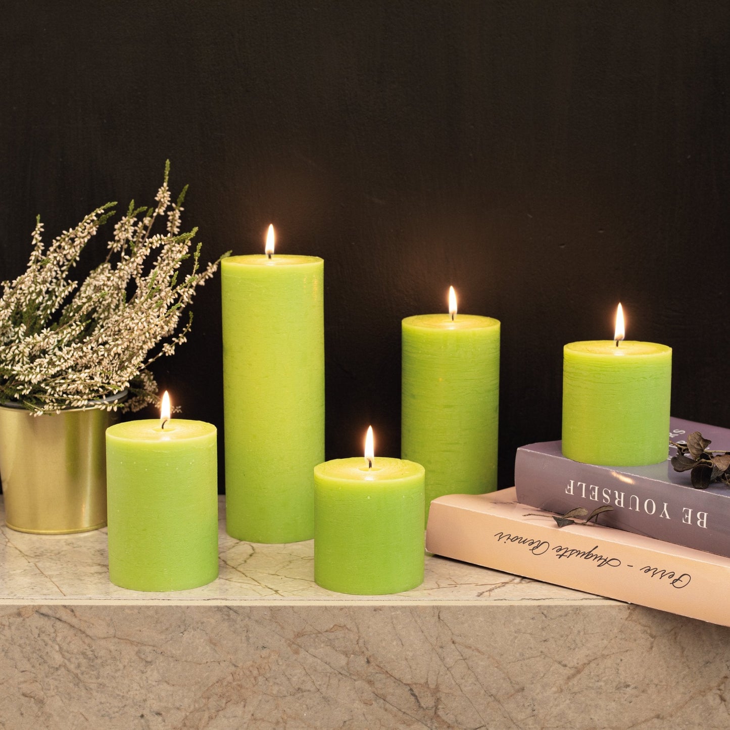 Swiece filarowe CANDWAX Olive 8" - zestaw 2 szt.