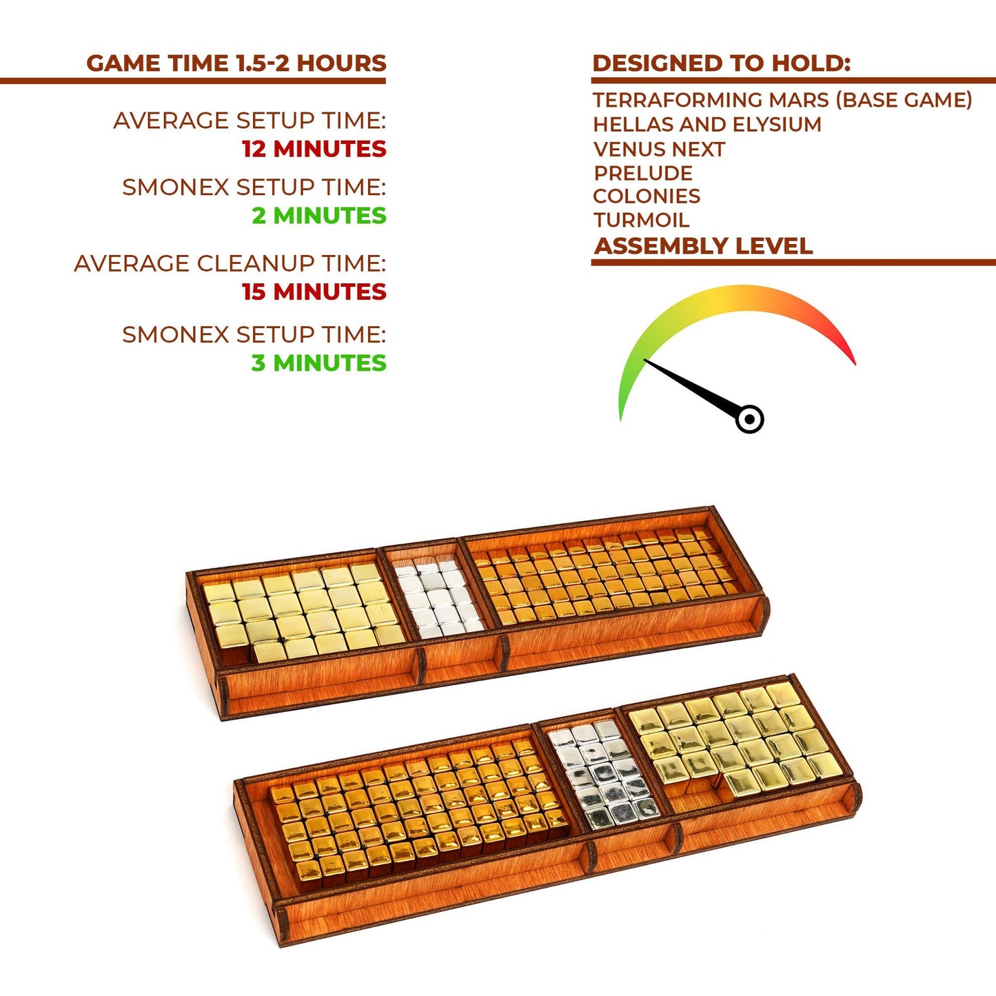 Smonex storage box will safe the set up and clean up time for your tabletop game.
