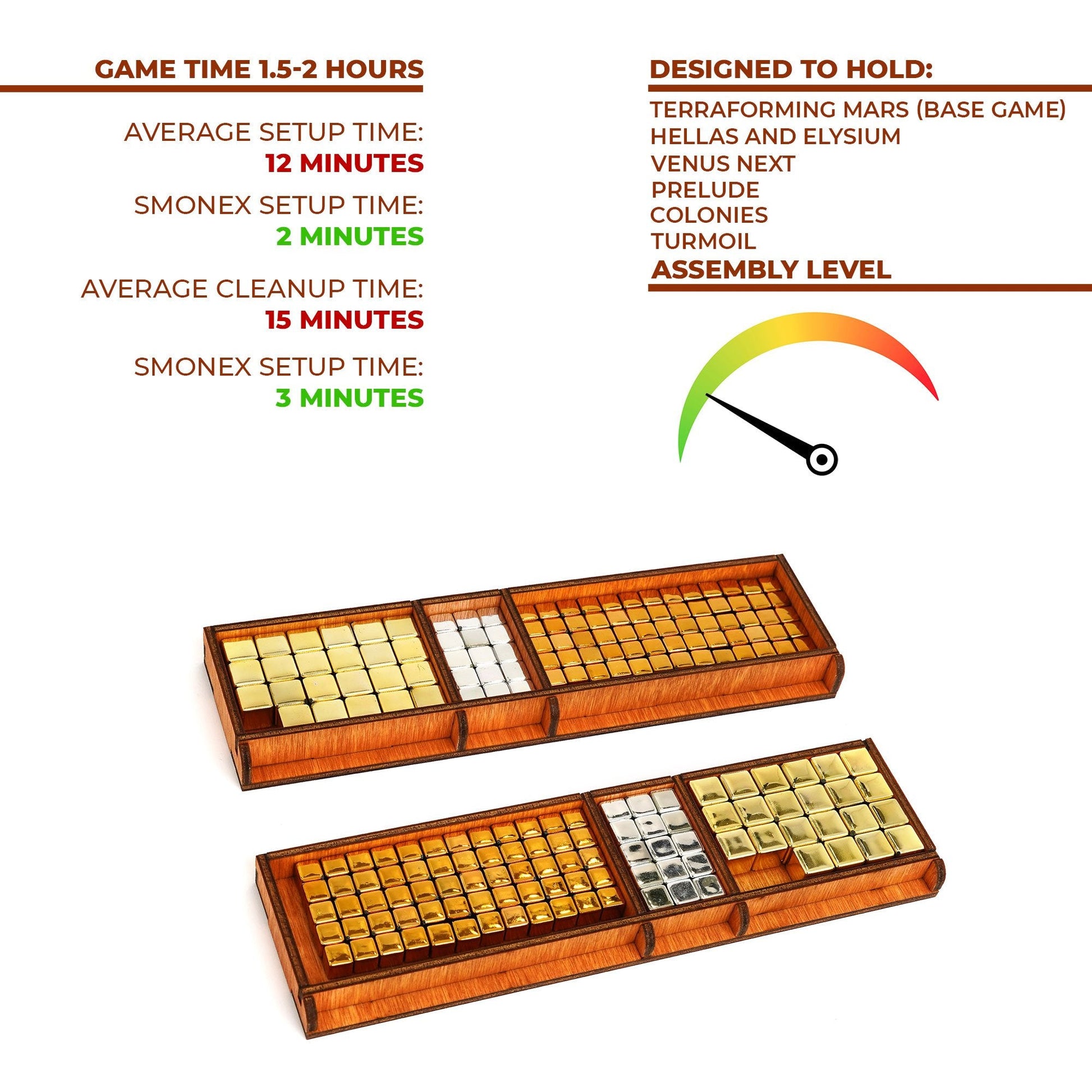 Smonex storage box will safe the set up and clean up time for your tabletop game.