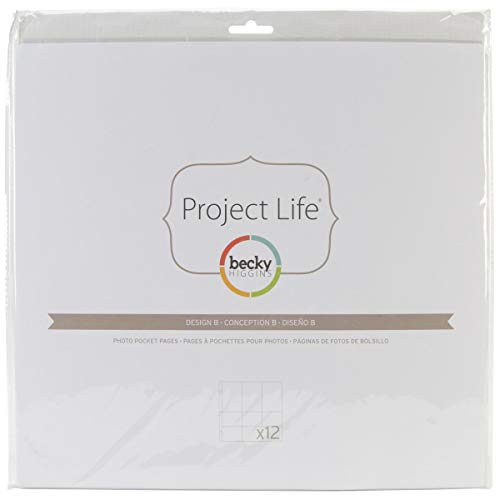 Becky Higgins 380004 Project Life Photo Pocket Page Protector-12 x Design A (12 sztuk)