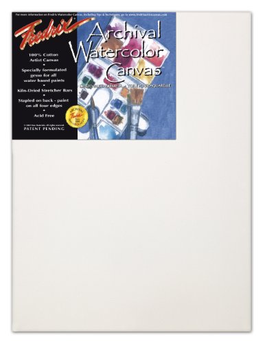 Fredrix 5542 Rozciagniete plotno akwarelowe, 24 x 36 cali