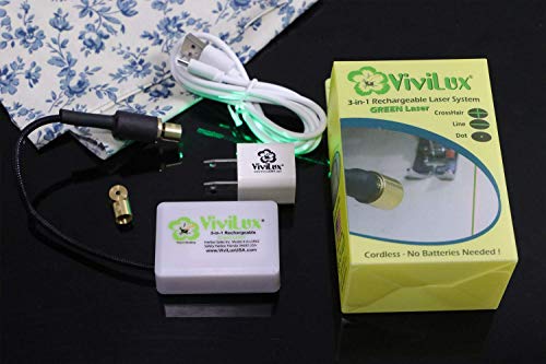 ViviLux 3 w 1 Zielony system laserowy do szycia, pikowania i rekodziela z magnesem. Wtyczka amerykanska