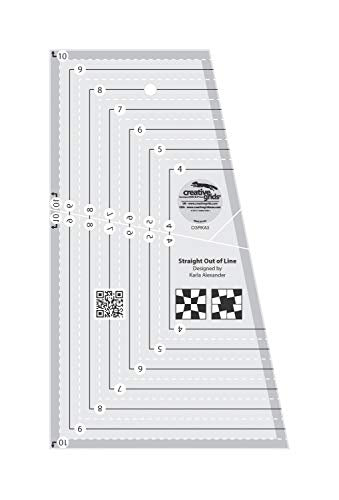 Szablon linijki do pikowania Creative Grids Straight Out of Line 6" x 10" CGRKA3