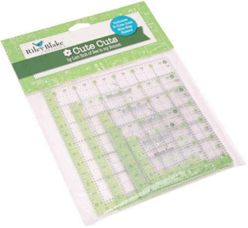 Lori Holt Cute Cuts Square Ruler Pack - 2-1/2 cala, 3-1/2 cala, 4-1/2 cala, 5-1/2 cala, 6-1/2 cala
