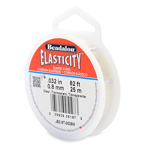Sznurek elastyczny Beadalon Elasticity Bead Cord, 0,8 mm, przezroczysty, 82 stopy.