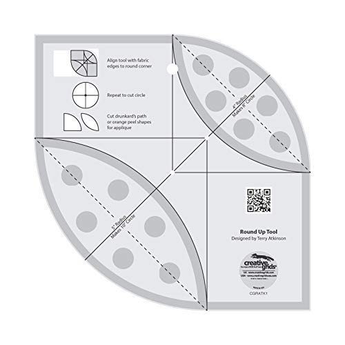 Creative Grids USA Narzedzie Creative Grids Round Up i linijka do pikowania