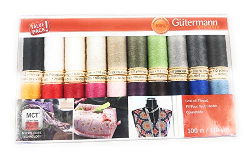 Nici Gutermann Sew-all 20 szpulek 20 kolorow 100 metrow Podstawy