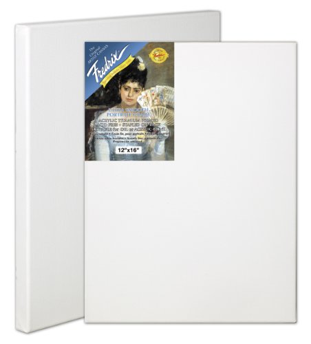 Fredrix 24 na 30 cali Ultragladkie rozciagniete plotno, 24x30, biale