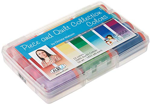 Zestaw nici Aurifil Christa Quilts Piece and Quilt Colors 12 duzych szpul o wadze 50