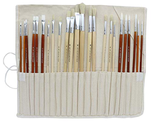 Zestaw pedzli do farb olejnych i akrylowych Art Advantage, 24 sztuki