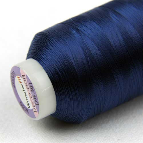 Nici specjalistyczne WonderFil DecoBob Navy, 2-warstwowe, poliester bawelniany, 80wt