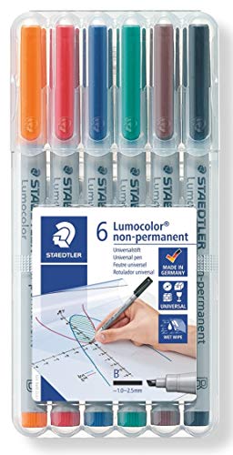 Dlugopis uniwersalny Lumocolor non-p B 6 szt.