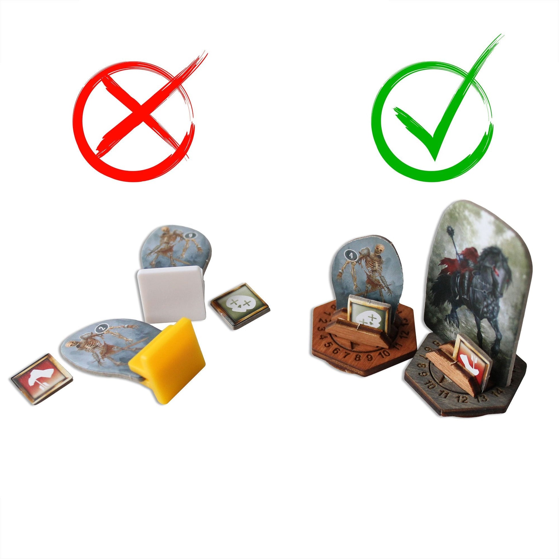 Wooden monster life counters by Smonex