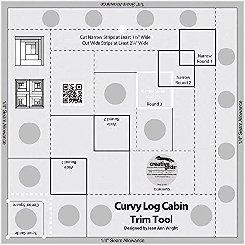 Narzedzie do przycinania domkow z bali Creative Grids Curvy Log Cabin 8-calowe gotowe bloki