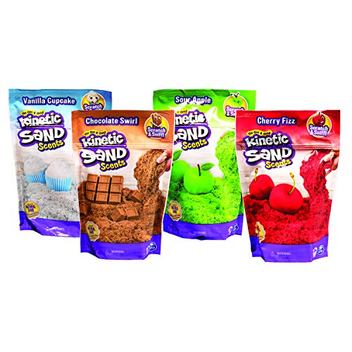 Kinetic Sand Scents, 8 uncji niebieskiego piasku kinetycznego Razzle Berry o zapachu jagod