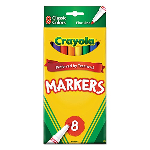 8 ct. Klasyczne, cienkie markery ColorMax