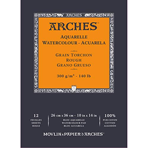 ARCHES AKWARELA SZORSTKA PRASOWANA NAT WHT 140LB 10X14