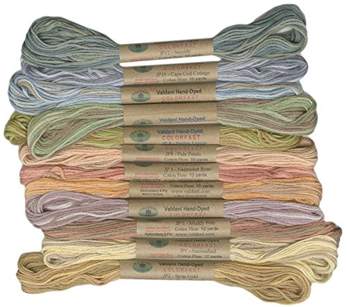 12 Valdani 6 Strand Floss Haft Muddy Monet 10 Yd Motki