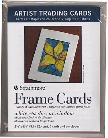 Strathmore ST105-912 3,5 cala x 4,875 cala Biala wycinana ramka na karty artystyczne do kolekcji