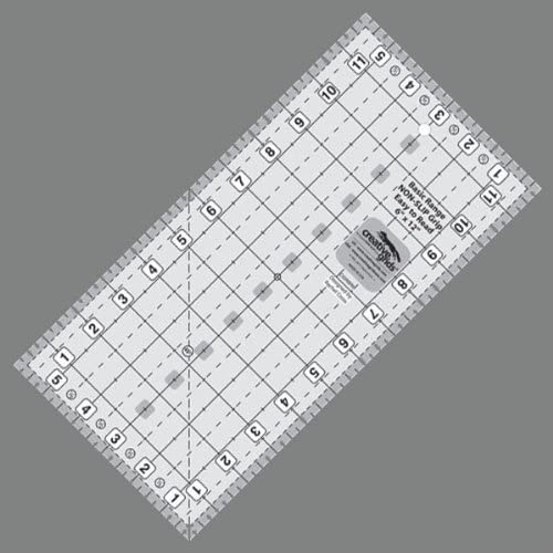Linijka do patchworku Creative Grids Basic Range 6 x 12 cali, prostokatna - CGRBR5 - UZYWANA