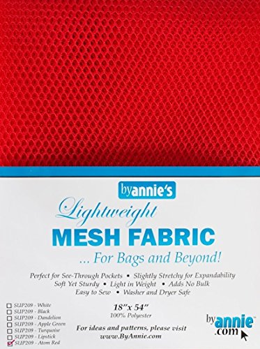 Tkanina Annie Mesh Fabric Lightweight 18"x 54" Atom Red, 18" x 54"