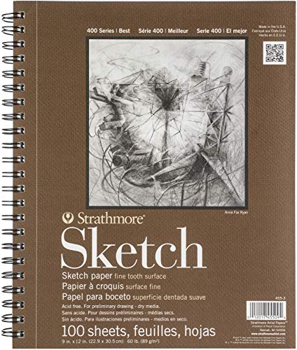 Bloki do szkicowania Strathmore Series 400, 9 x 12 cali, 100 arkuszy