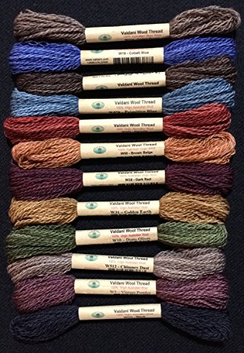 Valdani Inc Welna 2-warstwowa 3-motki Zestaw probek Sampler Primitive Art