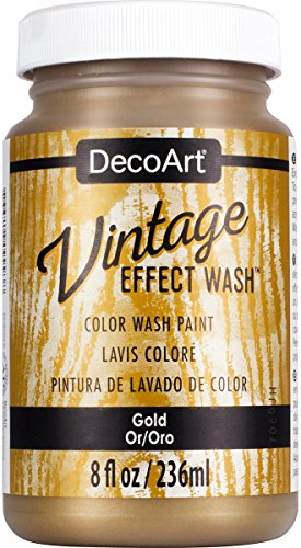DecoArt Vintage Effect Wash 8oz, Zloty