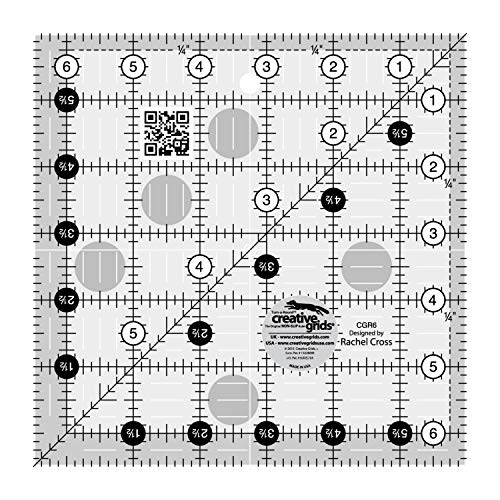 Linijka do pikowania Creative Grids USA Creative Grids 6-1/2in Square