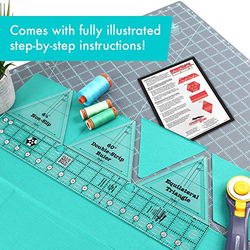 Linijka do patchworku Creative Grids 60 stopni z podwojnym paskiem