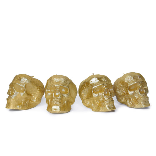 Swiece CANDWAX Gold Small Skull - 4 szt.