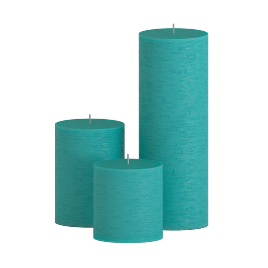 CANDWAX Turquoise Pillar Mix - 3 cale, 4 cale i 8 cali